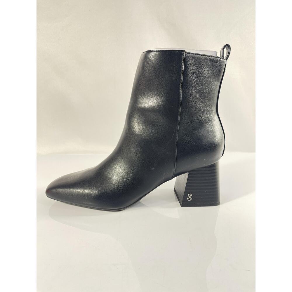 Sam & Libby Boots Womens Size 9 Black Yuliana Ankle Block Heel Zip Booties Shoes